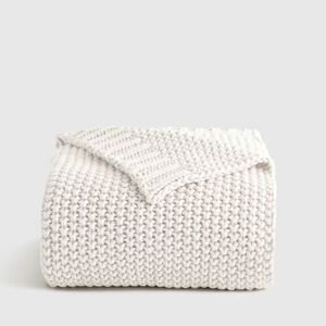 Quince Cotton Fisherman Throw - natural